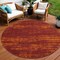 Edge Collections - 8' - Red - Artistic Abstract Round Area Rug for Indoor and Outdoor Use - 1 Piece